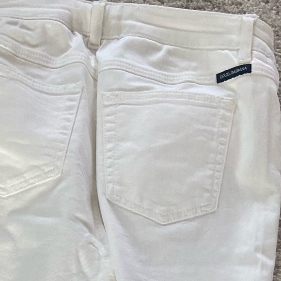 Dolce & Gabbana White Cropped Pants - Picture 5 of 5